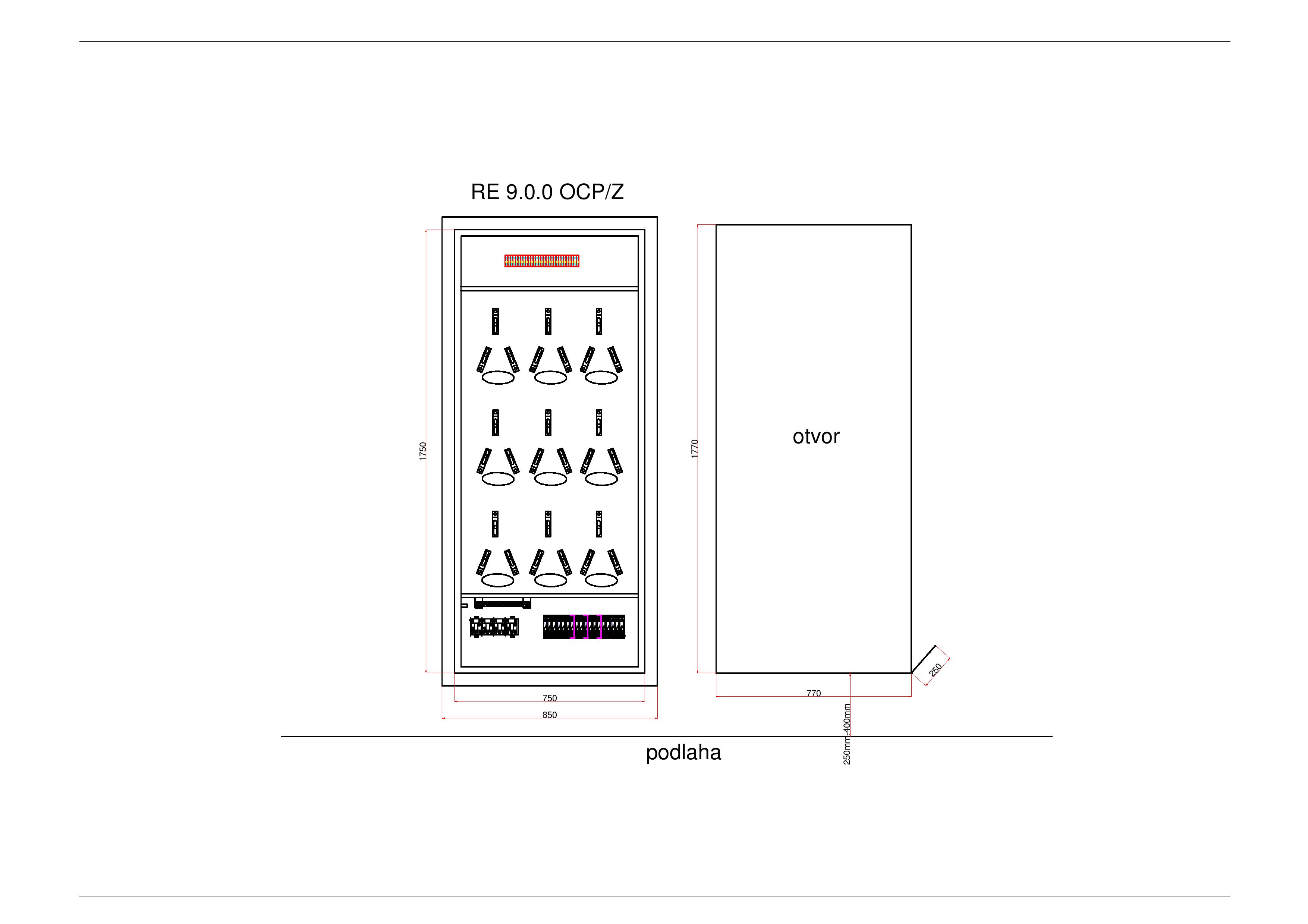 Elektroměrový rozvaděč RE 9.0.0 OCP/Z