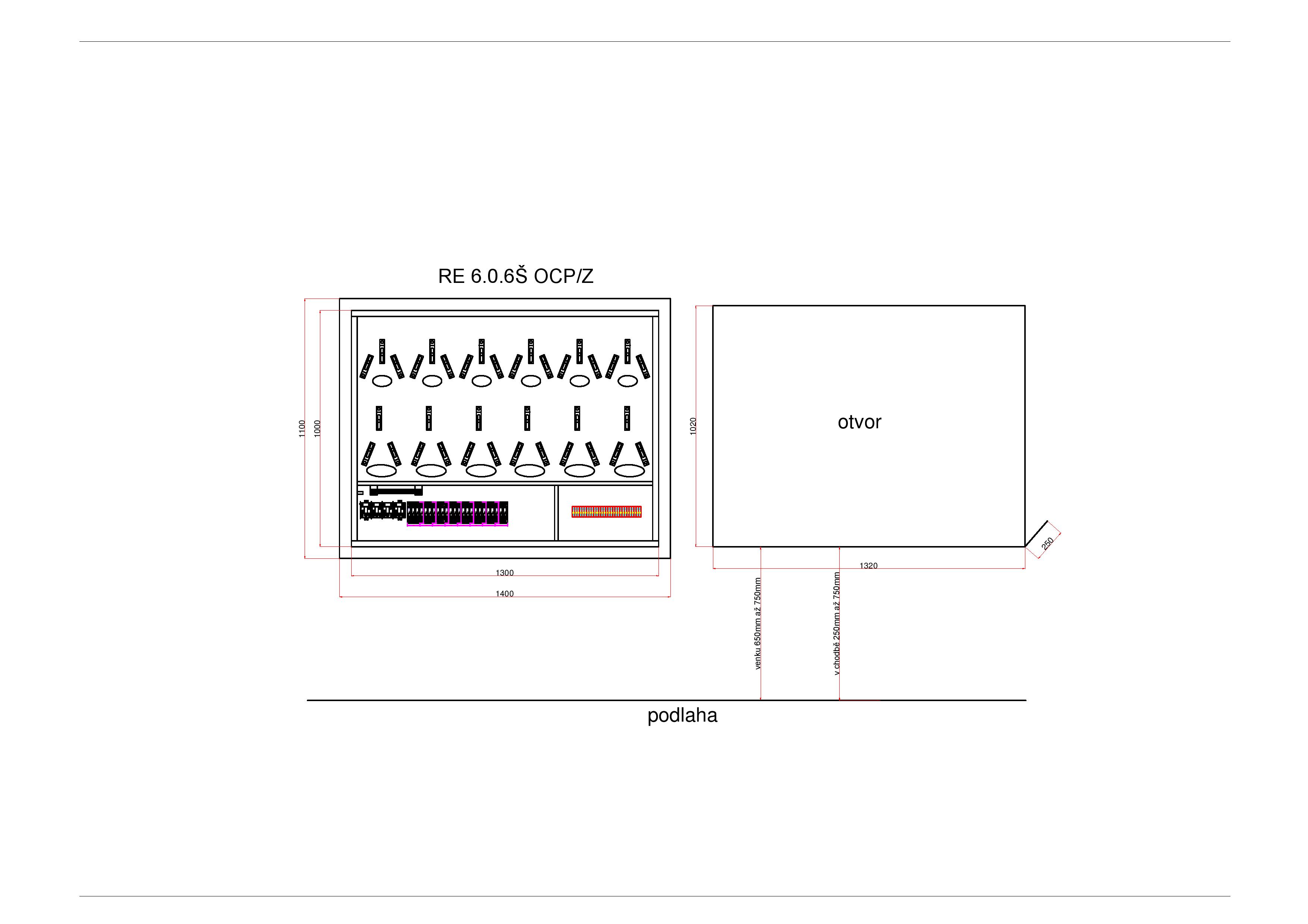 Elektroměrový rozvaděč RE 6.0.6Š OCP/Z